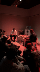 Speed networking event with audio performances held in London