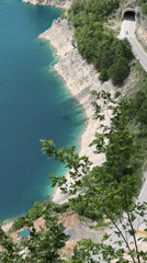 Traffic and boat activity observed along scenic Montenegro lake road