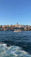 Istanbul Bosphorus ferry traffic and cityscape captured by witnesses