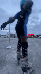 Young man rollerblades, dances across Lagos parking lots Friday afternoon
