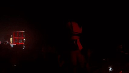 Performer dances on stage at Milan nightclub