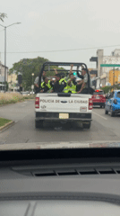 Police pickup truck observed in Puebla, Mexico