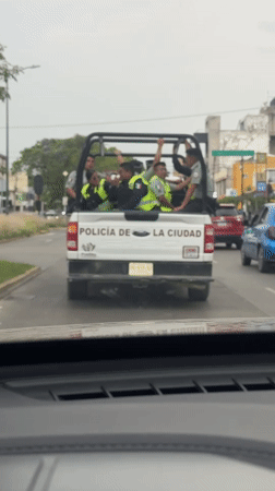 Police pickup truck observed in Puebla, Mexico