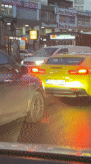 Evening traffic scenes documented in Esenyurt, Turkey
