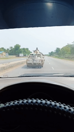 Modified station wagon spotted on Nigerian road