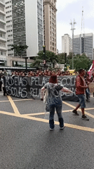 Teachers protest Governor Tarcísio's policies in São Paulo demonstration