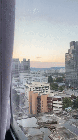 Late evening cityscape observations from elevated Kuala Lumpur location