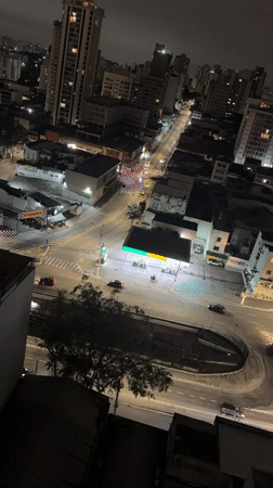 Nighttime urban scenes documented across São Paulo