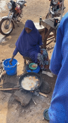 Morning street food operations documented in Nigerian neighborhoods