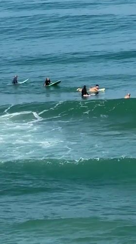 Morning surf session draws crowds to Netanya coast