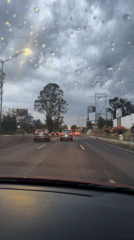 Highway traffic recorded during rainy weather in Puebla