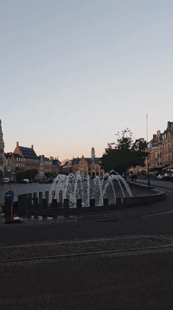 Visitor captures Ypres town square and historic Cloth Hall