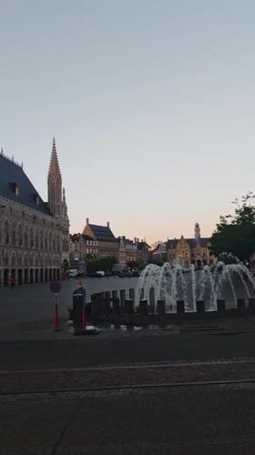 Visitor captures Ypres town square and historic Cloth Hall