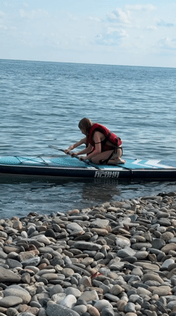 Paddleboarding and beach lounging on the Black Sea coast