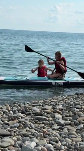 Paddleboarding and beach lounging on the Black Sea coast