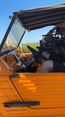 Film crew shoots with orange Citroën Mehari in Spain