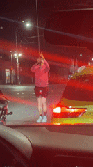 Person in pink hoodie spotted at Sofia intersection
