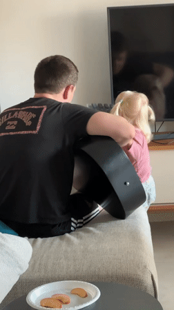 Father-daughter bonding moments captured in Petah Tikva home