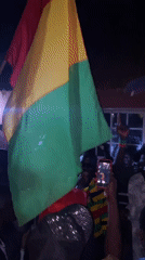 Nighttime Ghana flag celebration draws crowd in Nigeria
