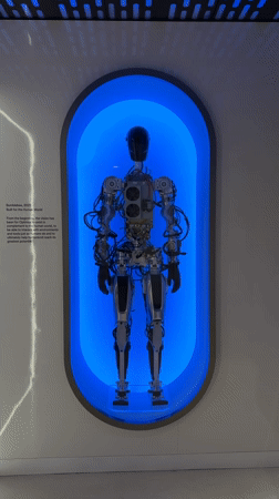 West Hollywood night out: robots, big screens, and a poodle
