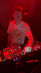 DJ performs late-night set at London club