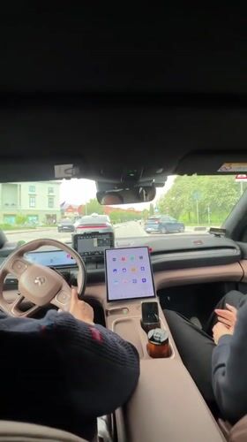 Driver observed in tan-interior vehicle on Oslo street