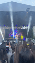 Rapper Боро Първи performs outdoor concert in Gabrovo, Bulgaria