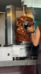 Shawarma preparation documented in Kuta Selatan, Indonesia