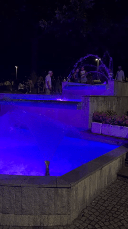 Sunset to fountain lights: a summer evening in Lyaskovets