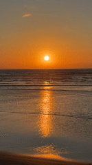 Mediterranean sunset observed from Tel Aviv coastline