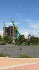 Amusement park activities, costumed characters documented in Yerevan