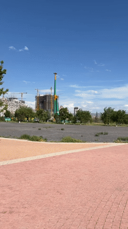 Amusement park activities, costumed characters documented in Yerevan
