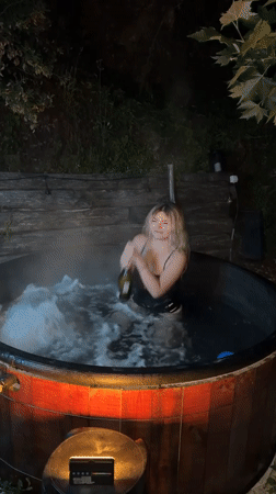 Hot tub party with champagne and hookah in Montenegro