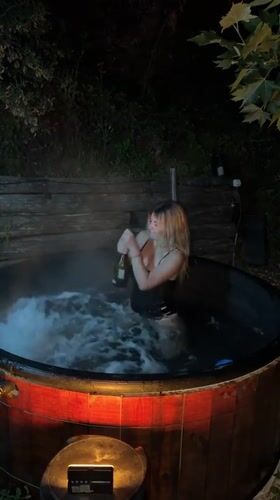 Hot tub party with champagne and hookah in Montenegro