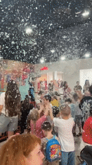 Kids' foam party and stage show at Astrakhan shopping mall