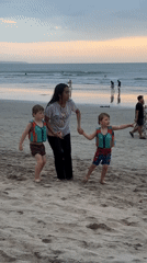 A busy afternoon and sunset session at Kuta Beach