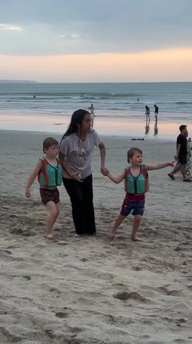 A busy afternoon and sunset session at Kuta Beach