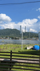 Mountain lakes and rivers under shifting skies