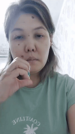 Skincare and makeup routine in Kara-Balta, Kyrgyzstan
