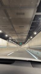 Driving through Boston tunnel and urban streets
