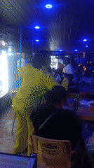 Evening social scene at Monopoli Bar with dancing and drinks