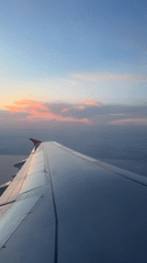 Passenger captures sunset wing view over Antalya Turkey