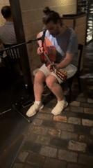 Solo acoustic guitar set at a Barcelona venue
