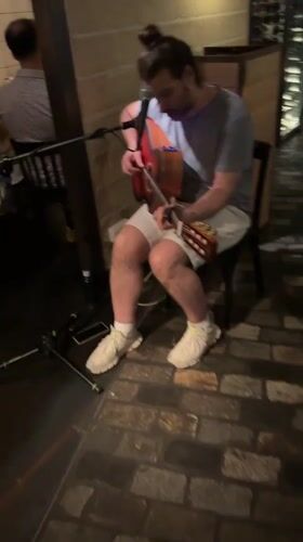 Solo acoustic guitar set at a Barcelona venue