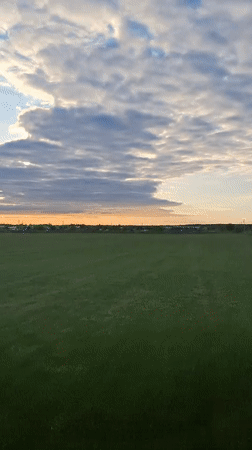 Evening bicycle ride through Russian countryside captured by witnesses