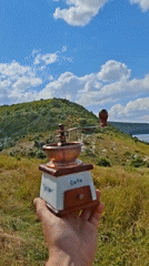 Hilltop coffee spread in Moldova with Italian-Romanian flair