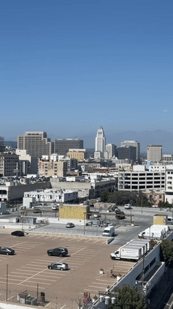 Witness documents LA cityscape views on sunny day