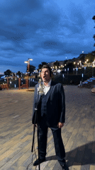 Live vocal performance in a Nizhny Novgorod park