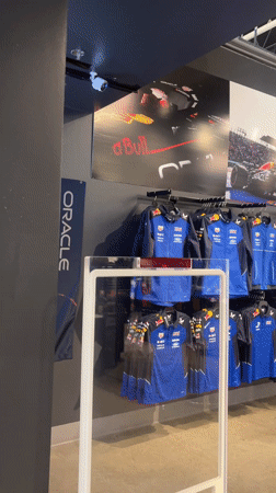 Formula 1 racing store interior documented in Sunrise, Florida