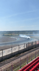 Drift racing event draws spectators to Berezovka track